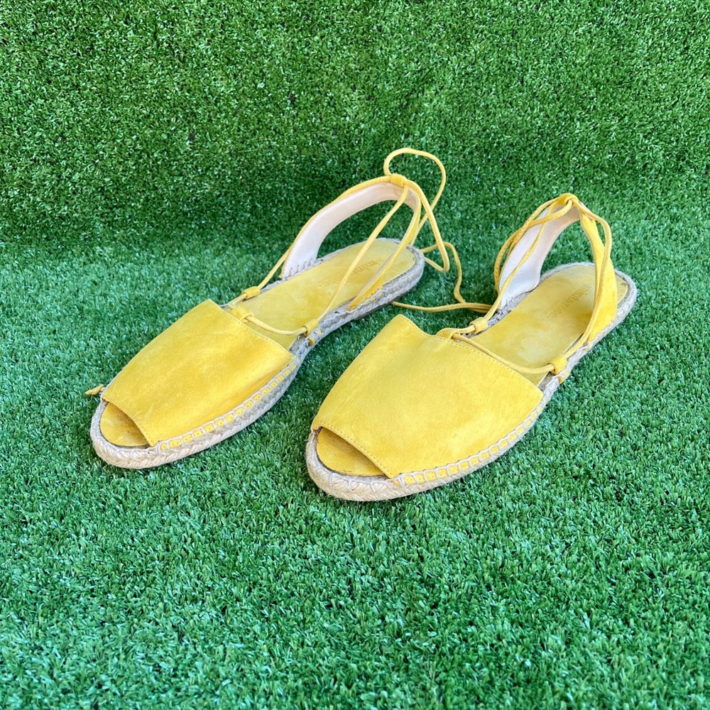 Mint & rose suede espadrille sandals anthropology brand